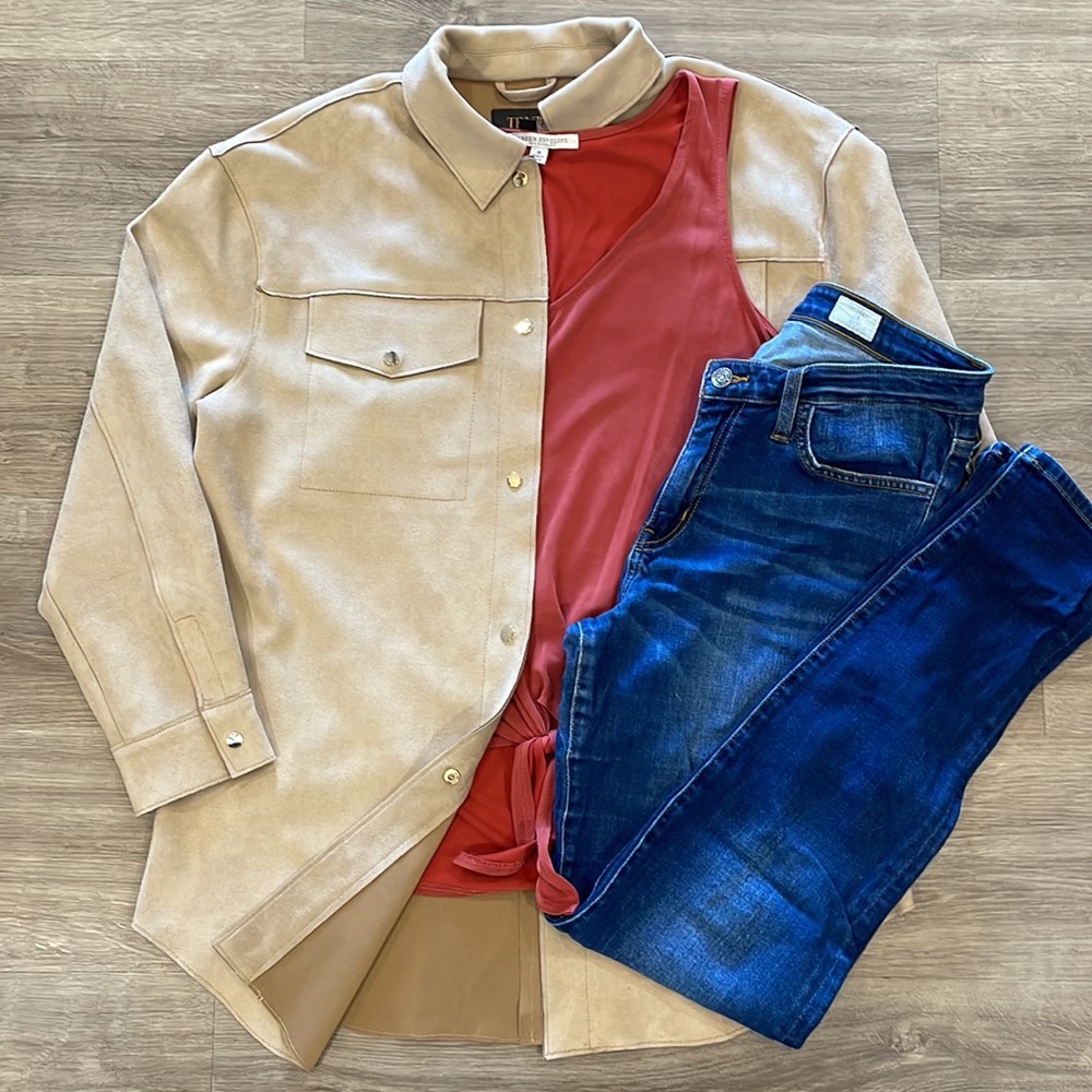 Faux suede jacket - Picture 1 of 12